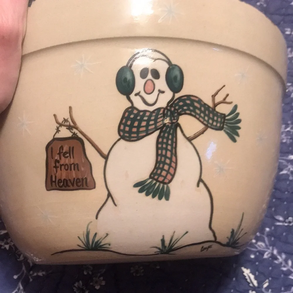 Marshall Pottery Bowl Snowman